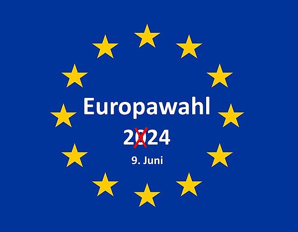 Europawahl - Plakat mit Sternen